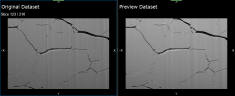 Destriping filter example